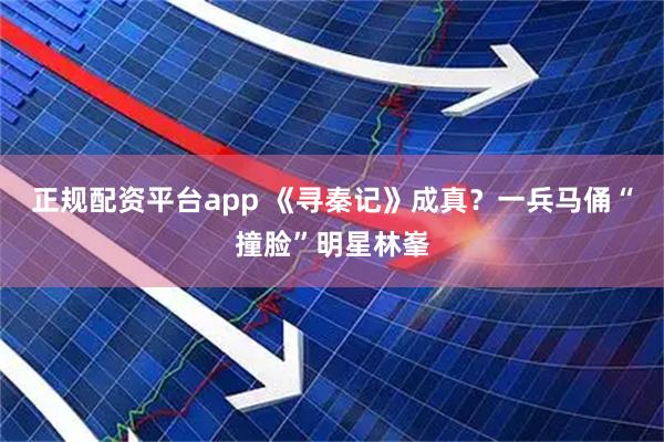 正规配资平台app 《寻秦记》成真？一兵马俑“撞脸”明星林峯
